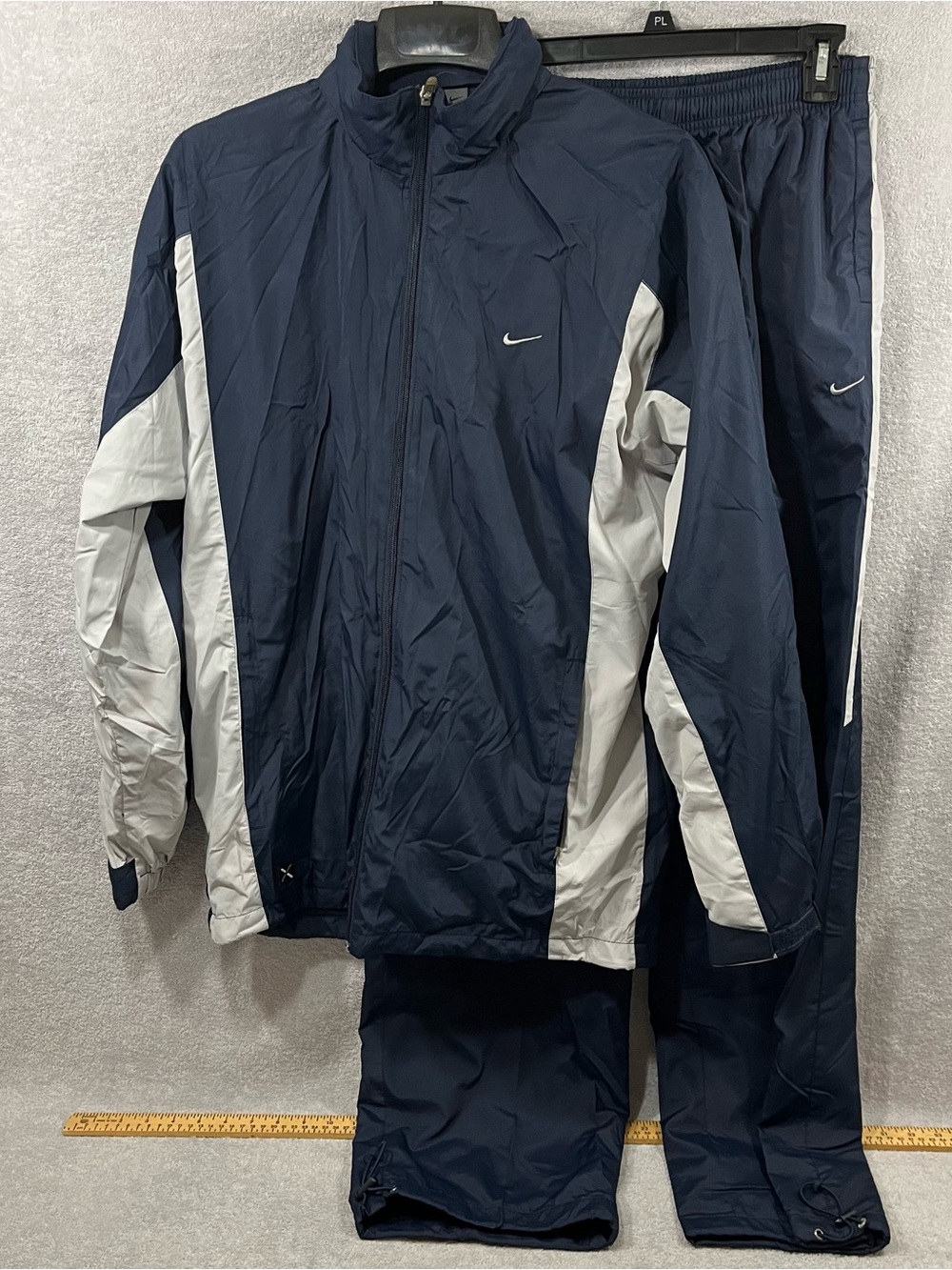 Nike Vintage Tracksuit Track Suit Jacket & Pants 2000s Mens Size XL Navy / Gray
